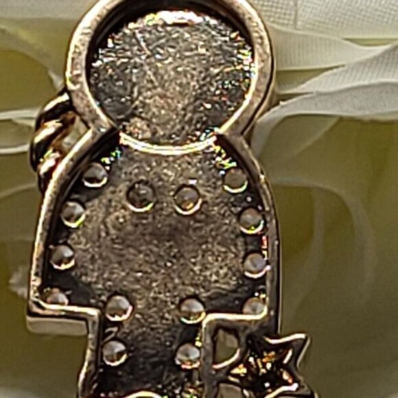 New, Yellow Tigers-Eye and Simulated Diamond, Spaceman Pendent, 20 Inches - Picture 7 of 8